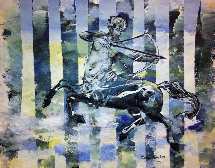 Tual Üzerine Akrilik 'Centor 1' 50x70 cm 2013jpg